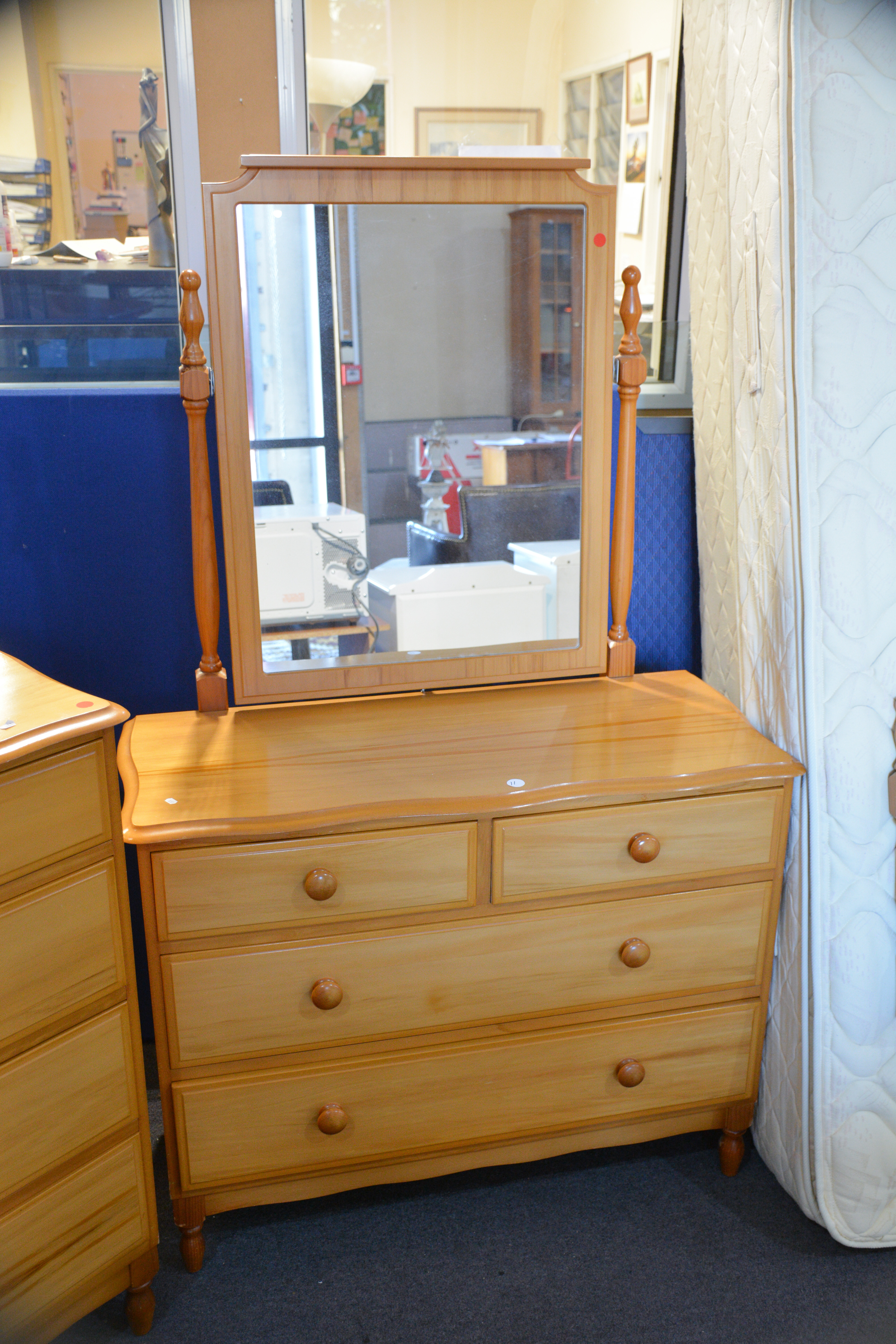 Dresser with 4 Drawers and Mirror — NZ auction result