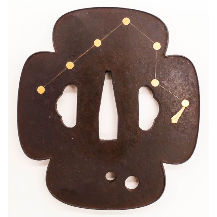 Japanese Meiji Constellation Tsuba 3.5''x3.25''