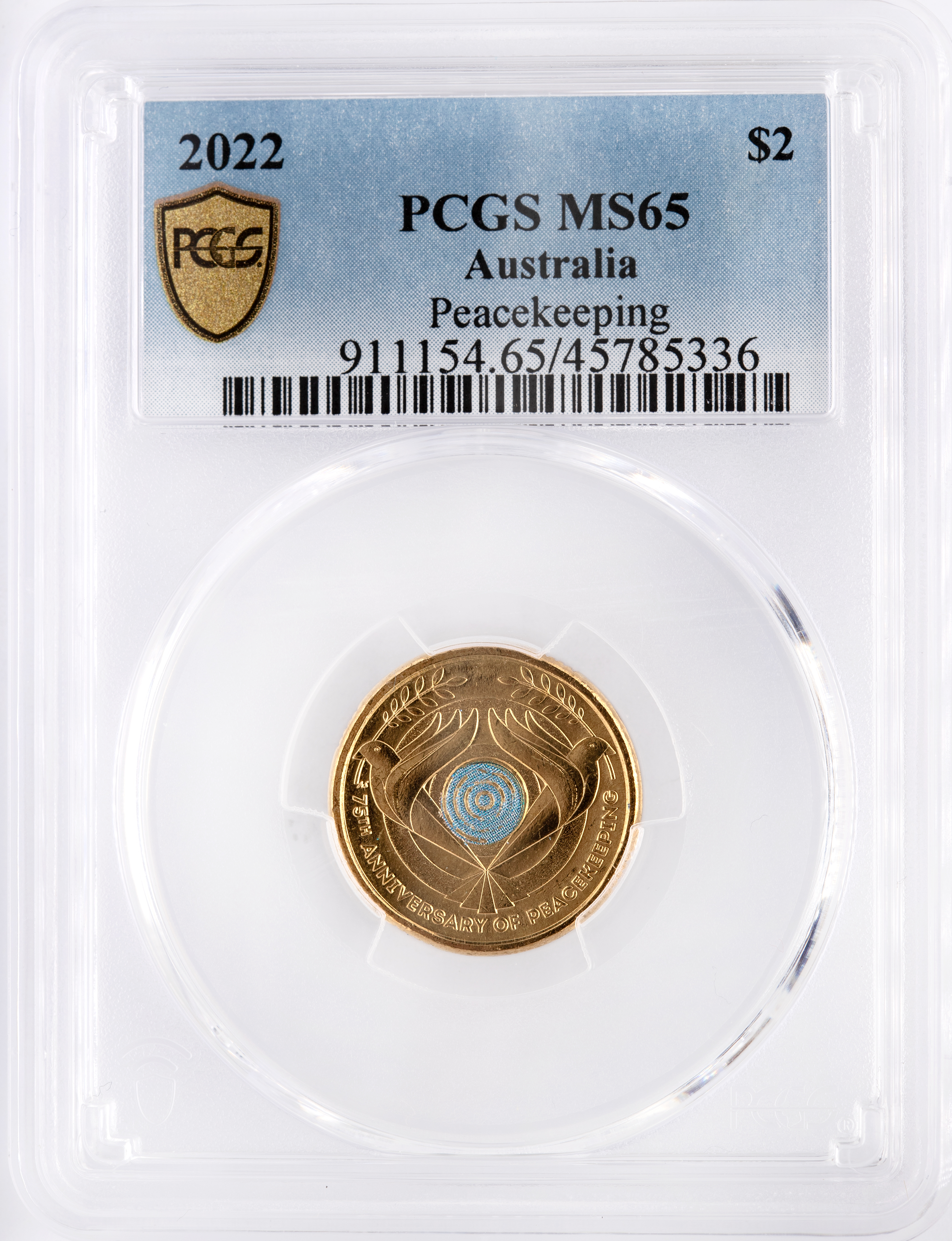 Peacekeeping, Two Dollar, 2022, PCGS MS65