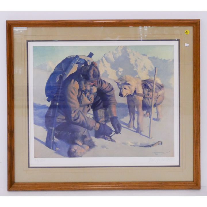 Fred Machetanz (Alaska) 'The Sourdough' S/N Print in Gallery Frame- 30x34''