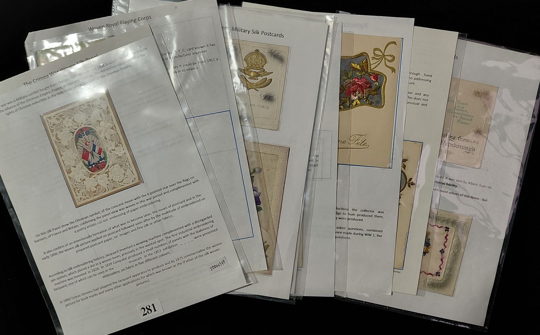 281 · SILK POSTCARDS - WWI
