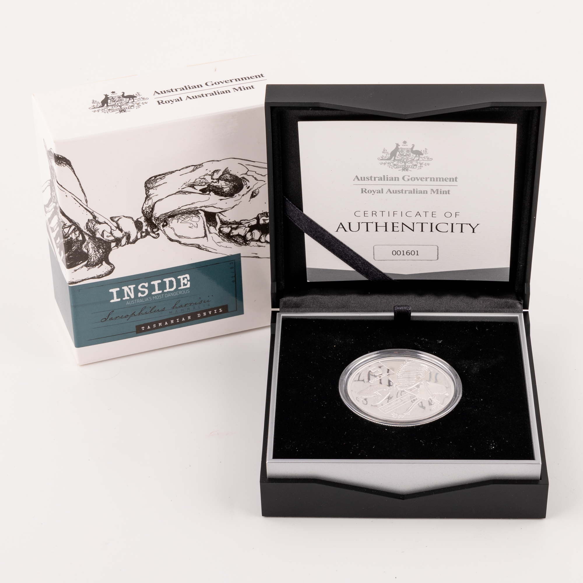 Elizabeth II, Tasmanian Devil Silver Proof Coin, Five Dollar, 2020, UNC