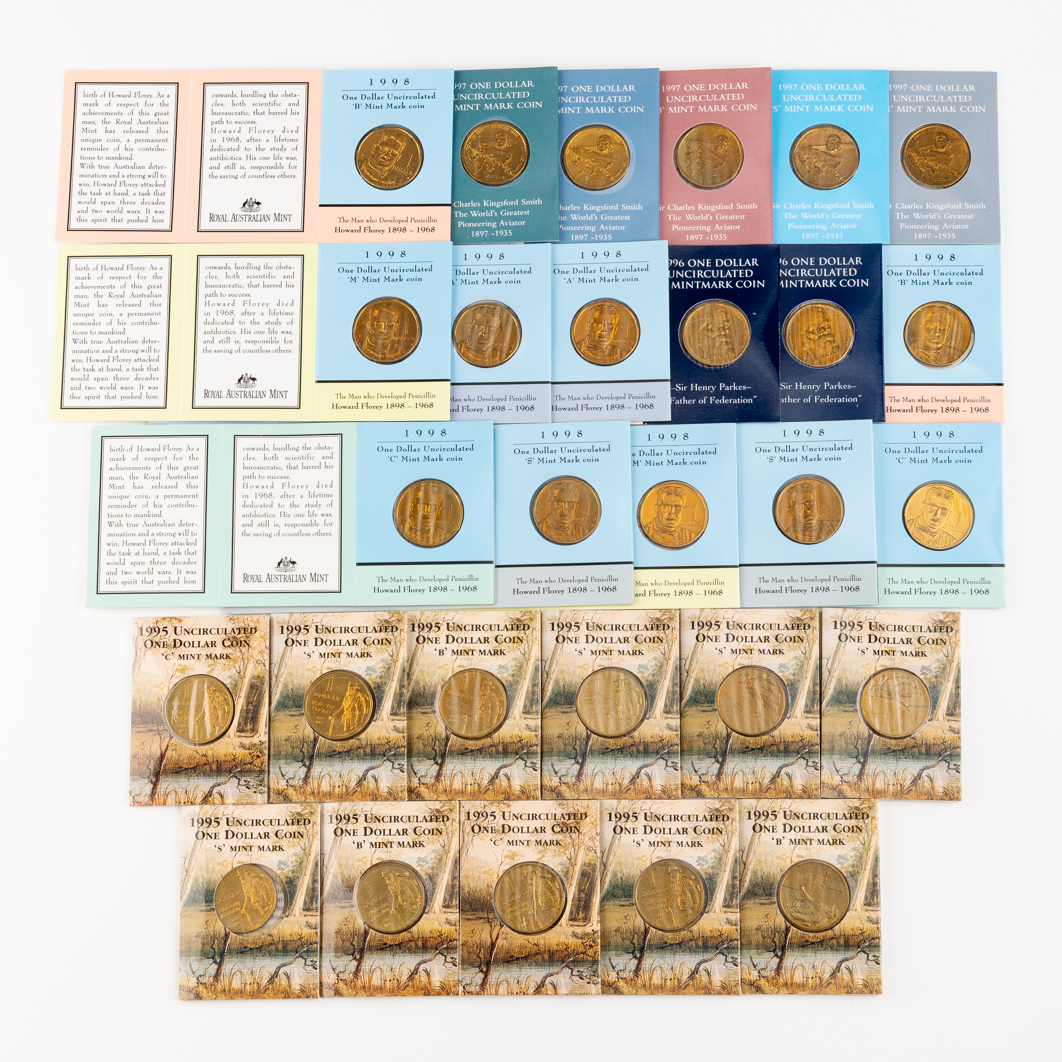 Elizabeth II, RAM - Various Mint Mark, One Dollar, 1995 - 1998, UNC