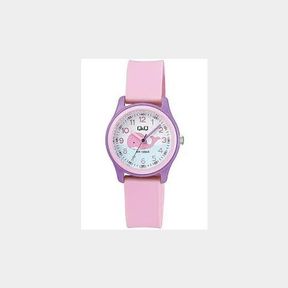 Q Q Kids Plastic Fashion Watch - Pink Strap - Bar 4966006854725 - 51746/1284