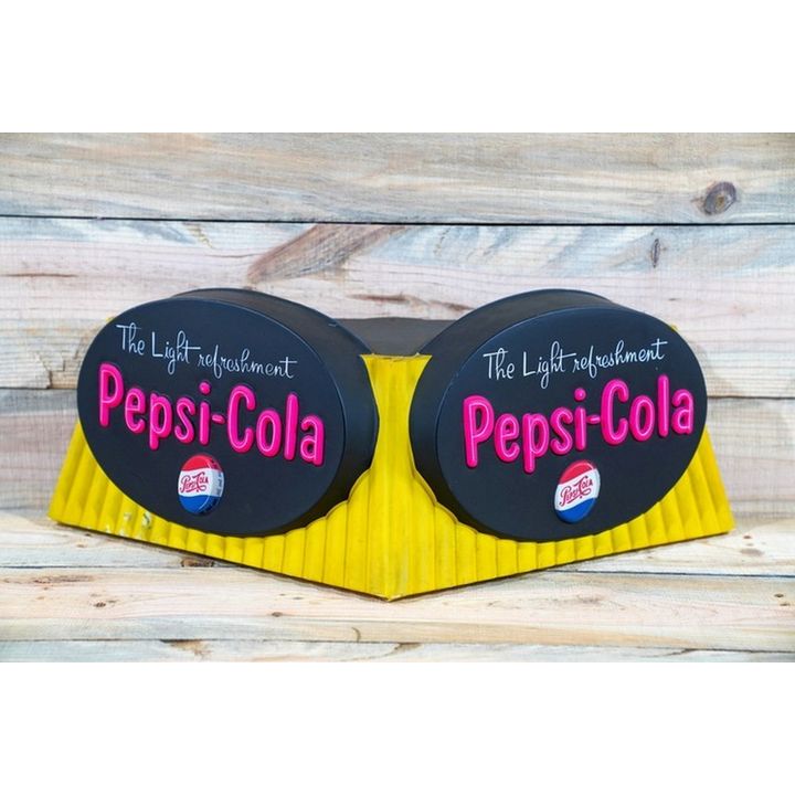 Pepsi-Cola "The Light Refreshment" Lighted 3D Display Sign TAC 8.5