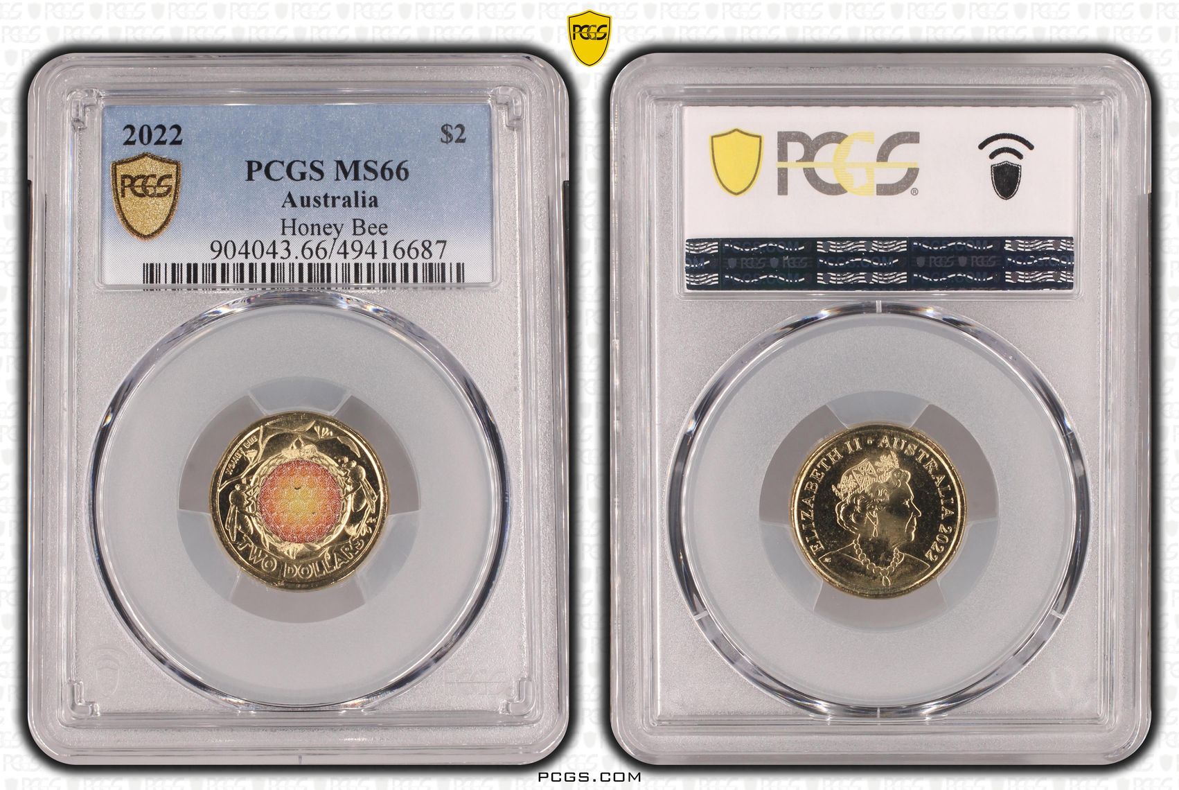 Elizabeth II, Honey Bee Colorized , Two Dollar, 2022, PCGS MS66