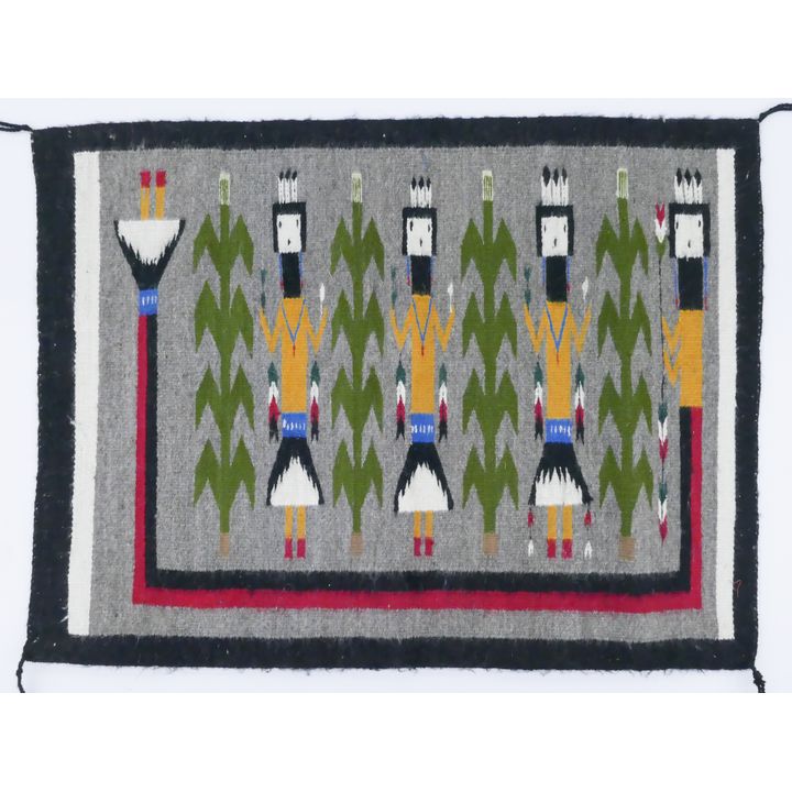 Navajo Yei Small Wool Rug Mat