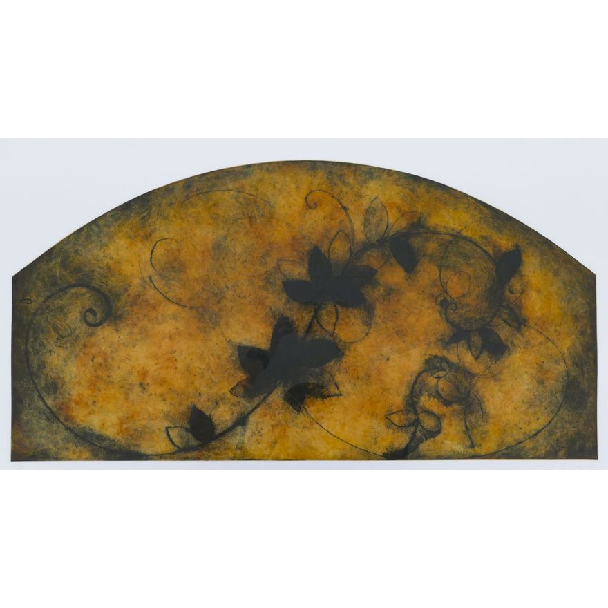 Michael Gregory ''Ochre Arc'' 1992 Color Etching