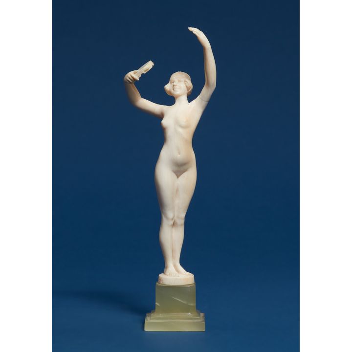 Standing nude with a tambourine by Joé Descomps (1869 - 1950)