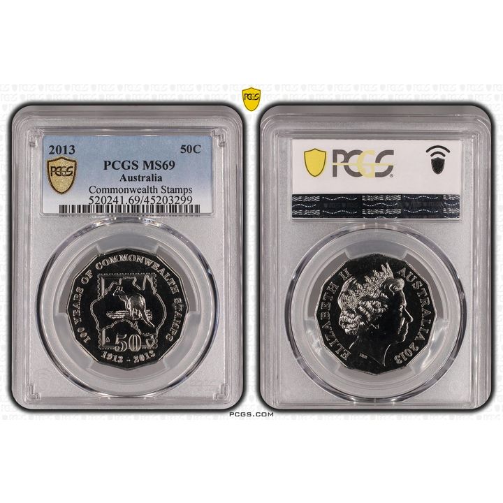 Elizabeth II, Commonwealth Stamps, Fifty Cent, 2013, PCGS MS 69