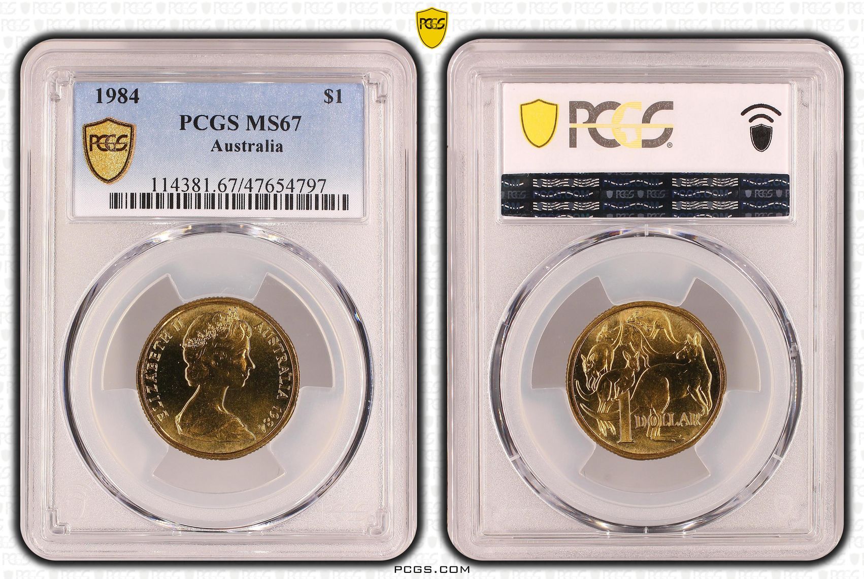 Elizabeth II, One Dollar, 1984, PCGS MS67