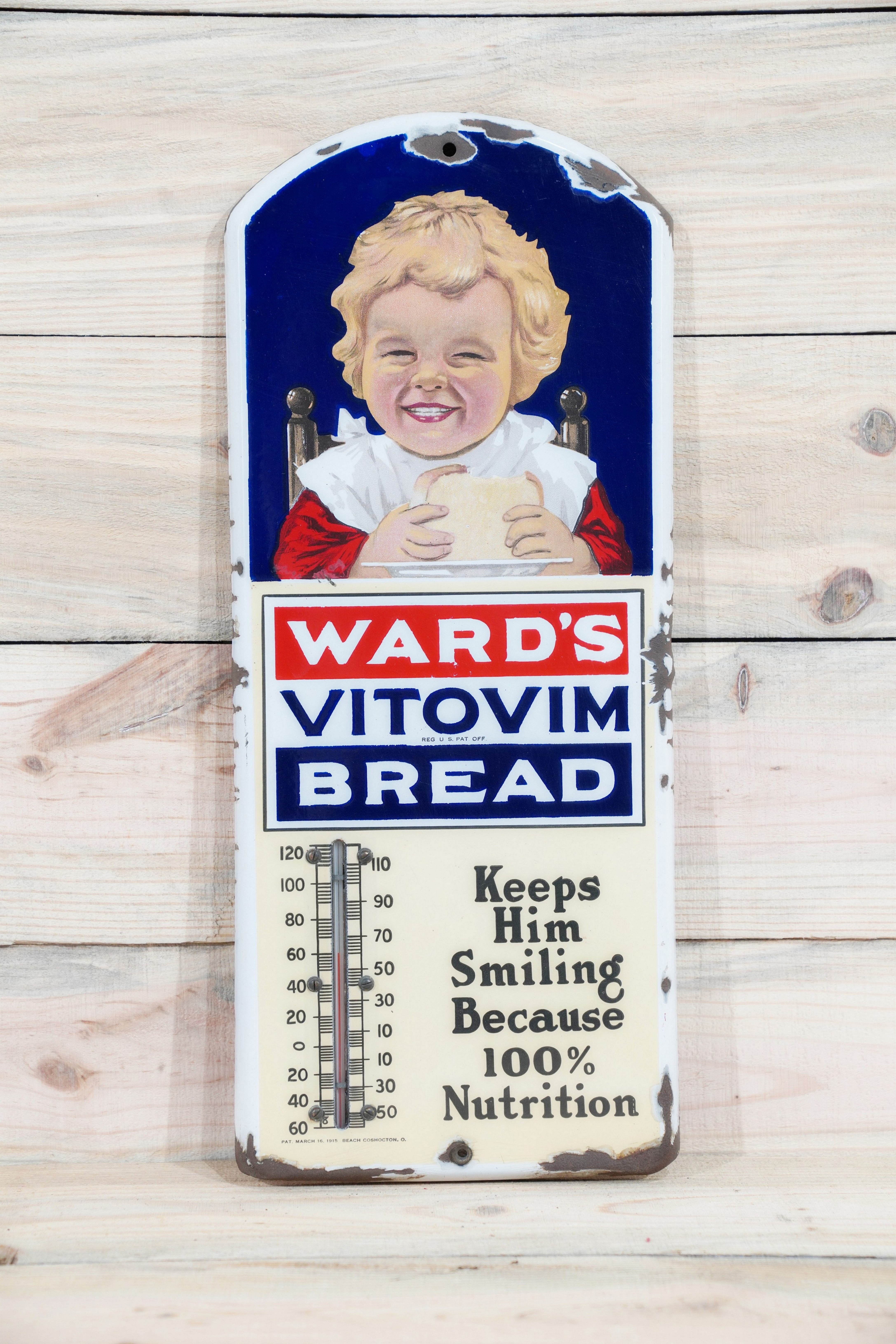 1940's-1950's BRAUNS BREAD THERMOMETER - Vintage Concepts Signs, LLC