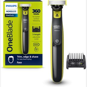 PHILIPS NORELCO ONEBLADE 360 HYBRID FACE, ELECTRIC BEARD TRIMMER AND SHAVER, WITH 360 BLADE TECHNOLOGY, 1X 360 BLADE FOR FACE, 5IN