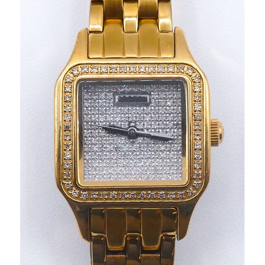 Croton Diamond Dial and Bezel Wrist Watch 26mm