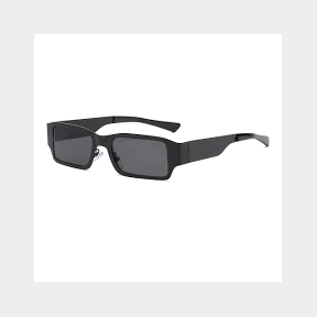 Retro Unisex Rectangle Sunglasses Black Unisex |