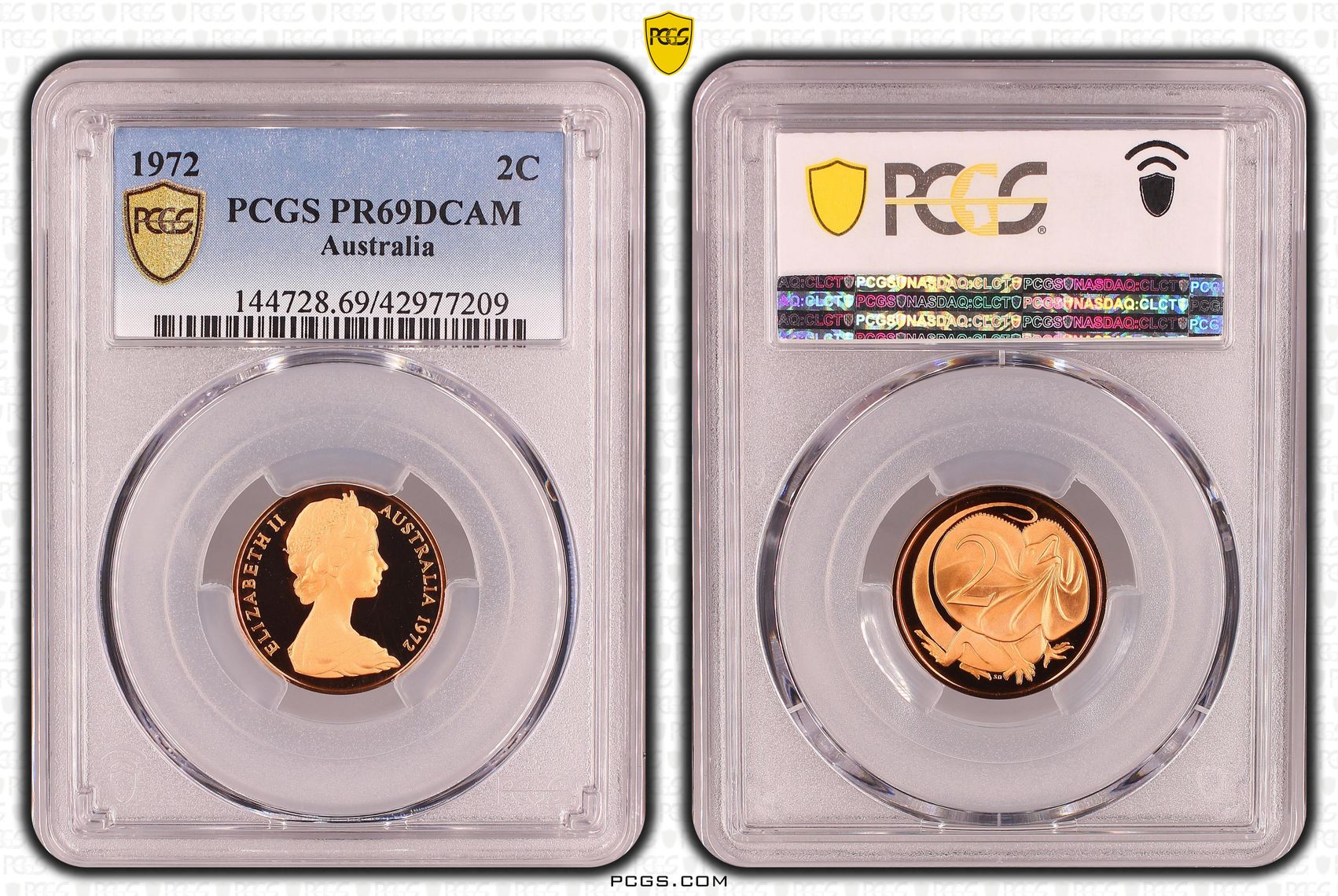 1972 Australia Two Cent, 2c PCGS - PR69DCAM -209