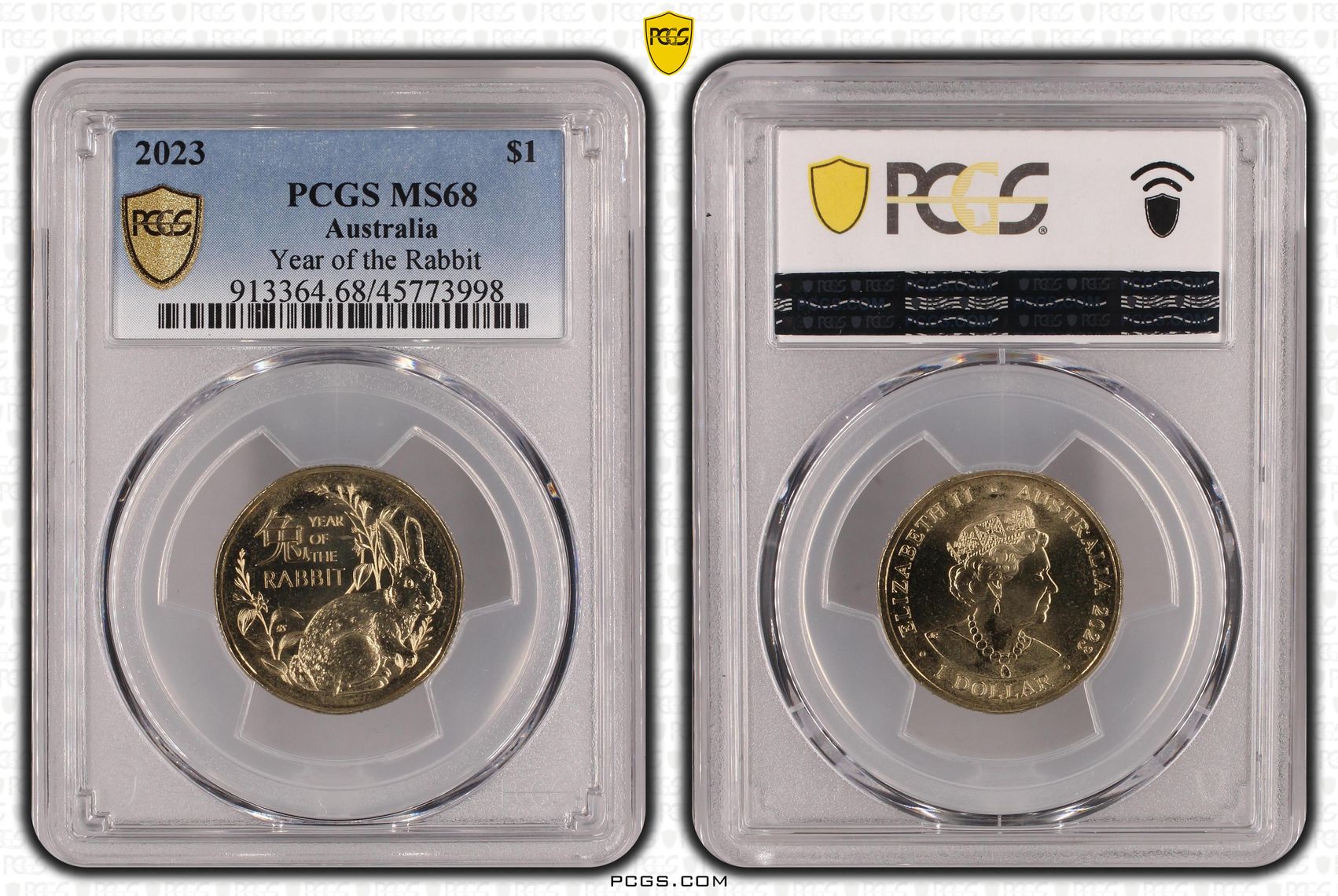 Year of the Rabbit, One Dollar, 2023, PCGS MS68