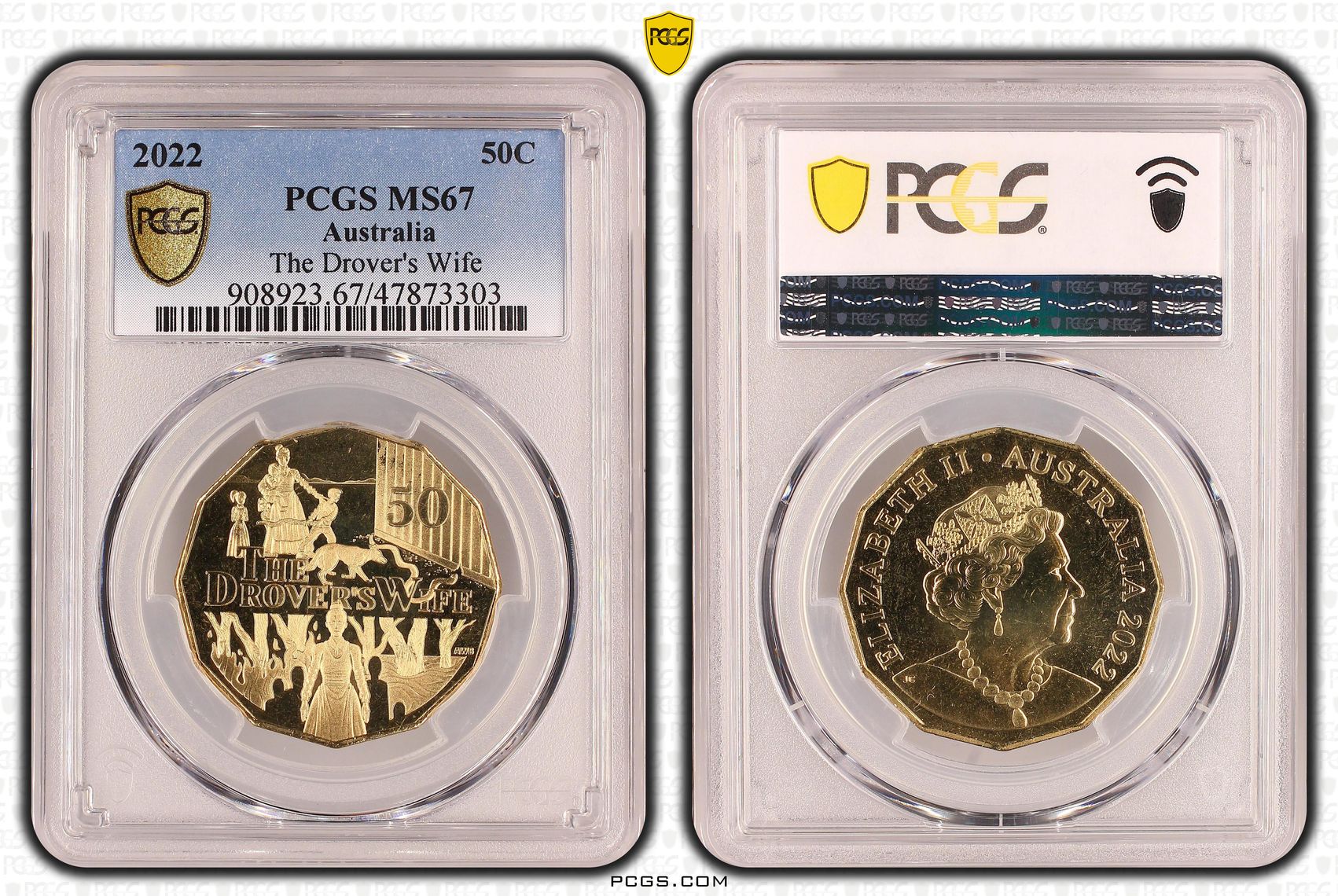 The Drover's Wife, Fifty Cent, 2022, PCGS MS 67