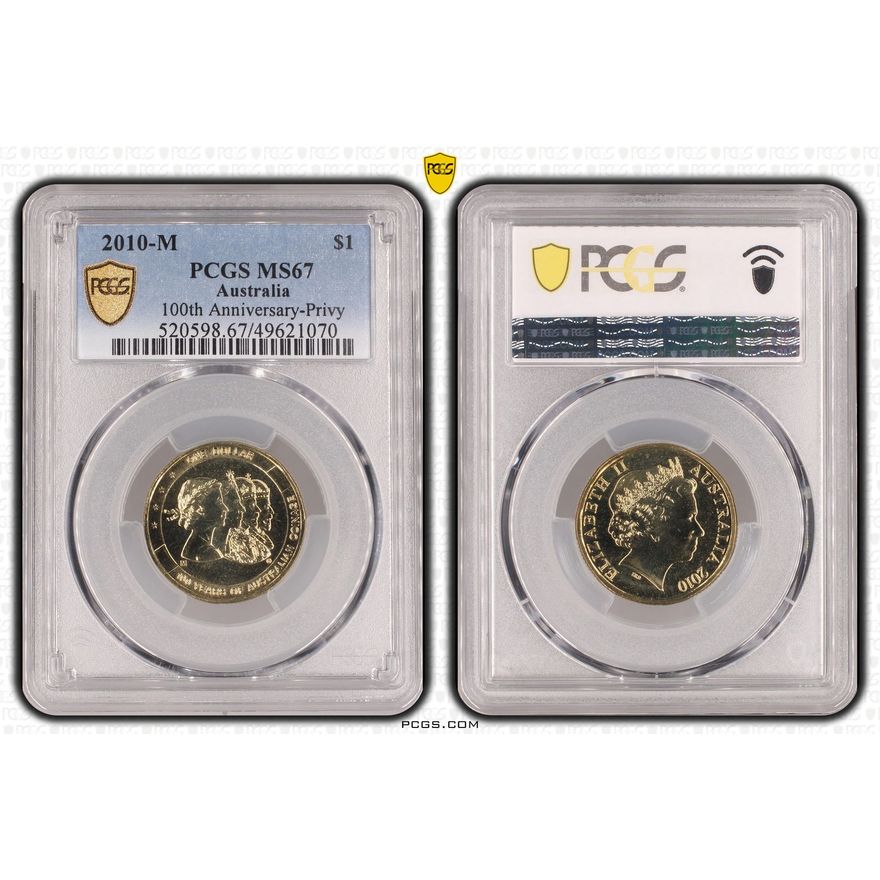 100th Anniversary-Privy , One Dollar, 2010-M, PCGS MS67