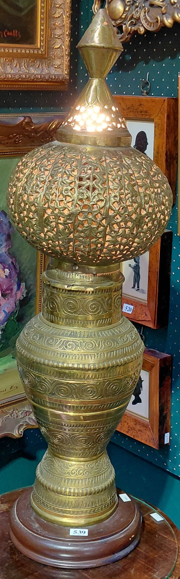 INDIAN BRASS TABLE LANTERN