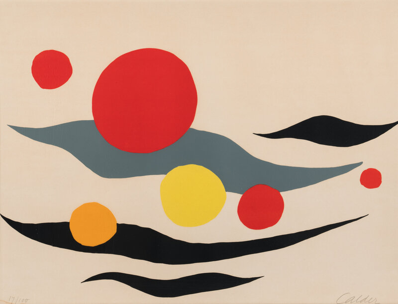Alexander Calder
(American, 1898-1976)
Composition with Clouds and Spheres, 1970