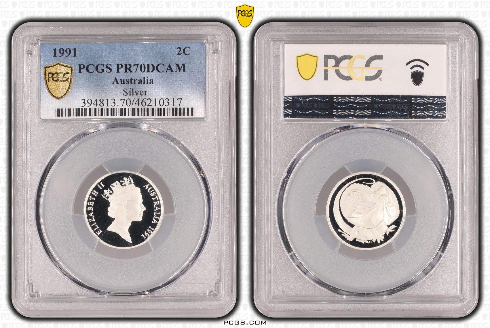Silver, Two Cent, 1991, PCGS PR70DCAM
