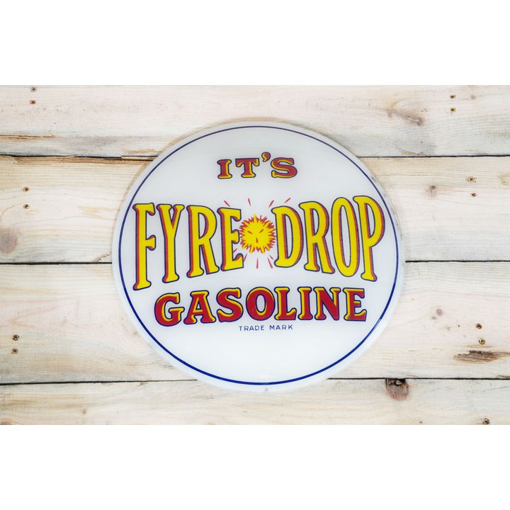 It's Fyre Drop Gasoline 15" Single Gas Pump Globe Lens TAC 9+