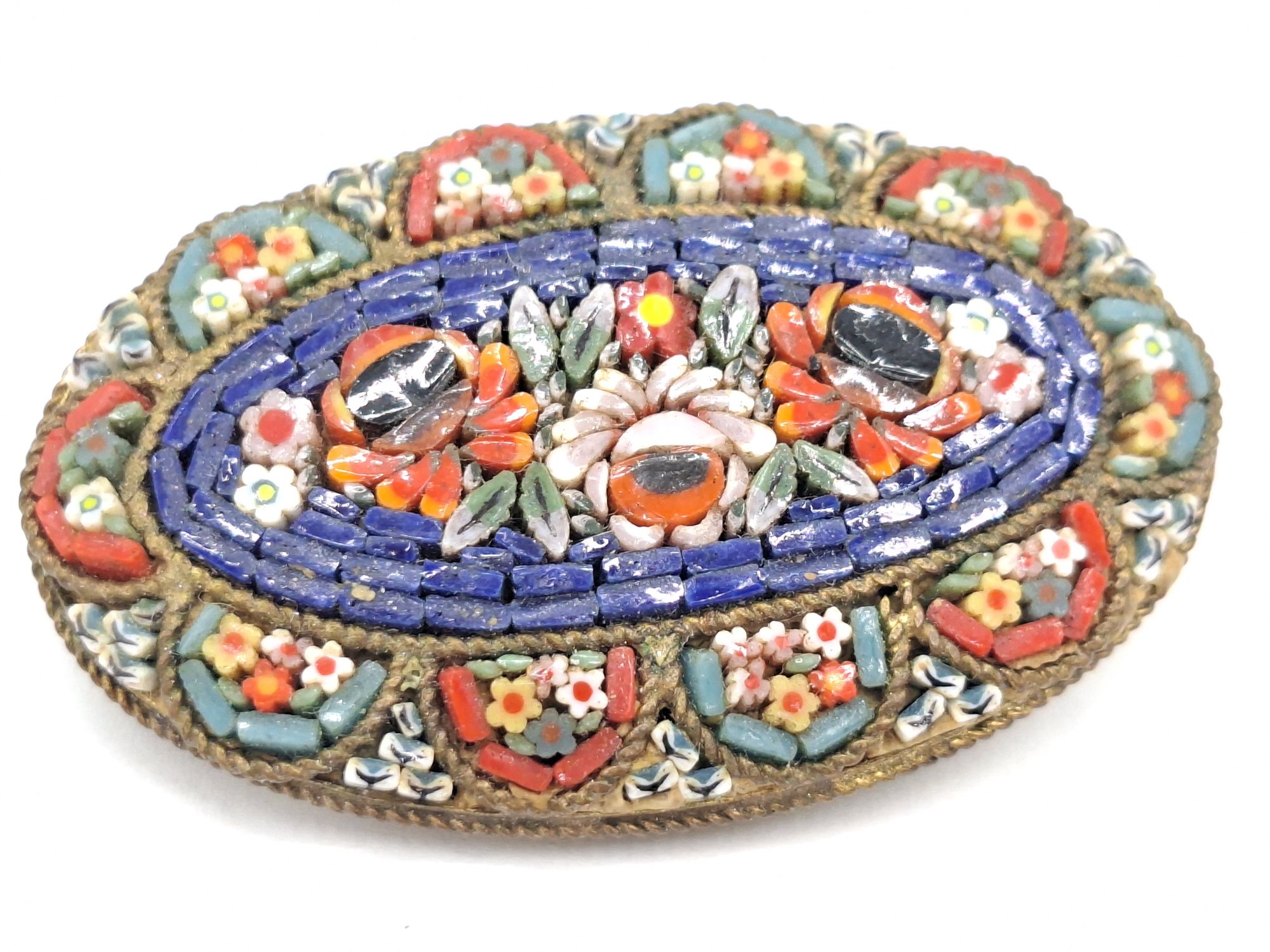 Oval Micro Mosaic Brooch