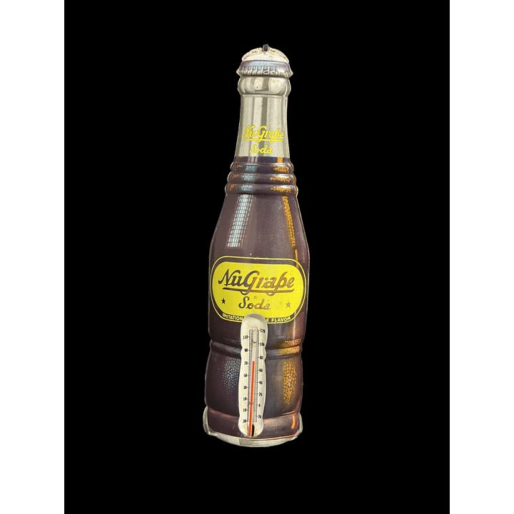 Nugrape Soda Tin Metal Soda Thermometer