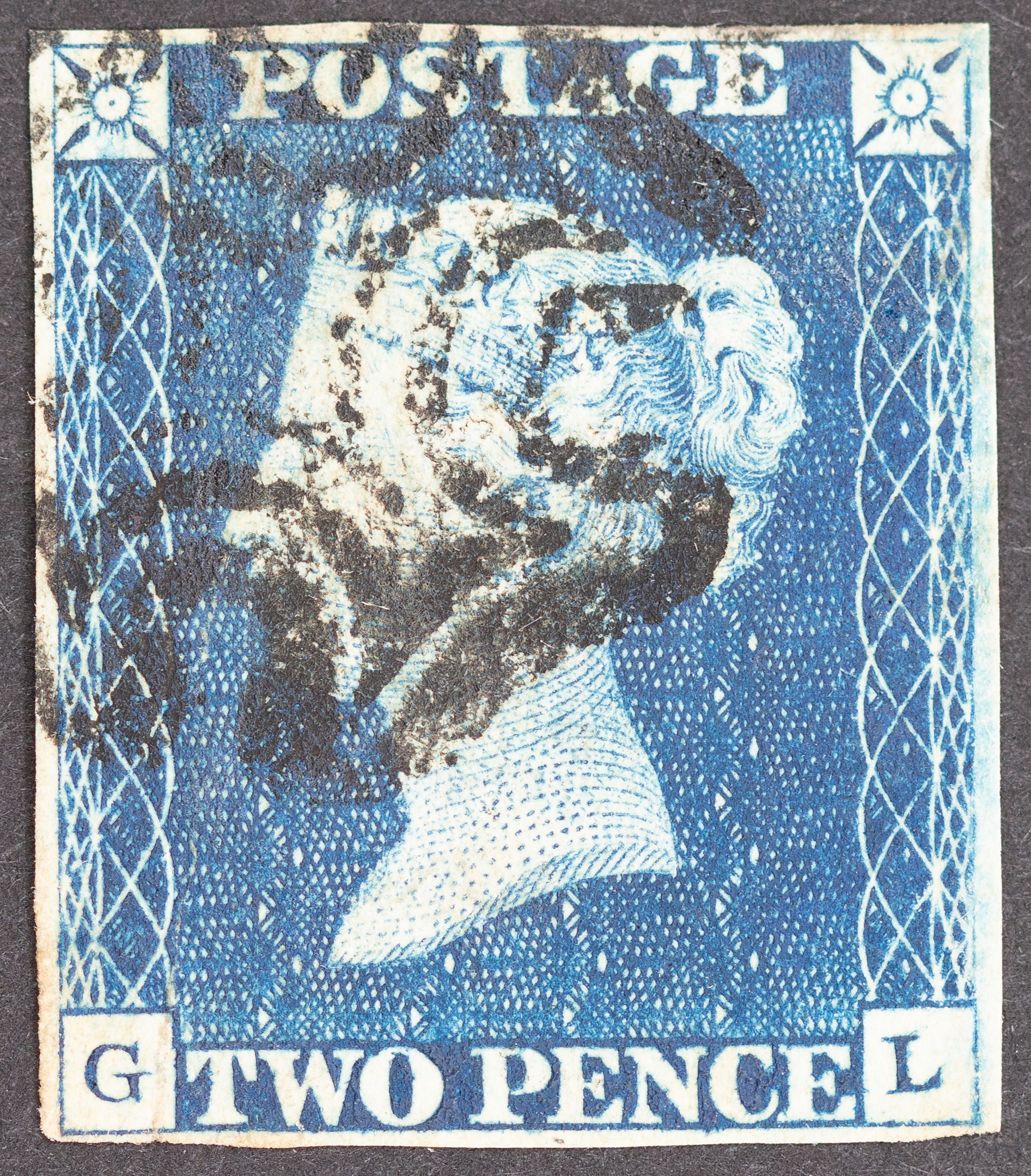 Great Britain, Victoria, Twopence, Blue, 1840, Fine