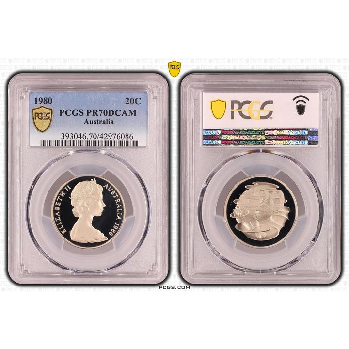 Elizabeth II, Twenty Cent, PR70DCAM , 1980 PCGS POP - 21/0