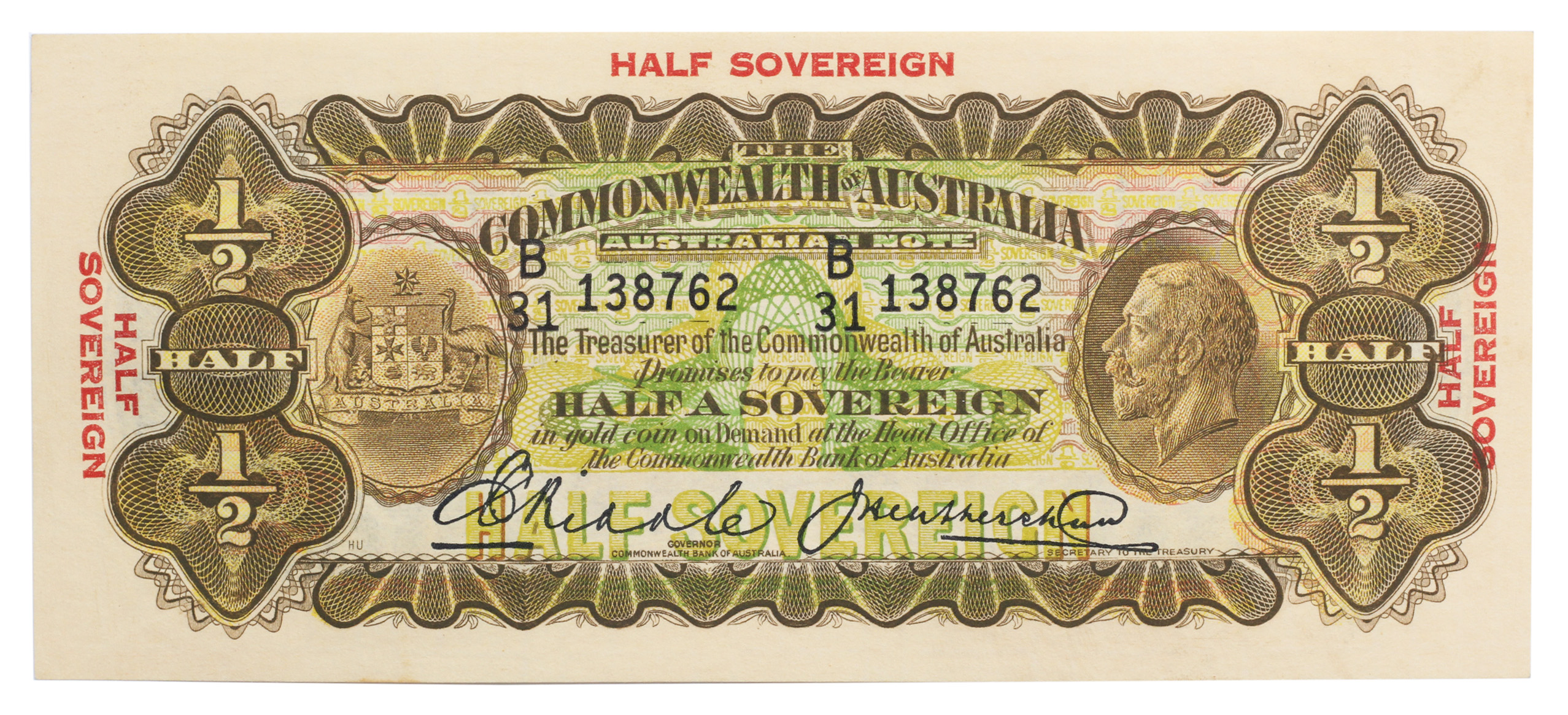 1943. · Riddle/Heathershaw, Ten Shillings,  1928, Uncirculated