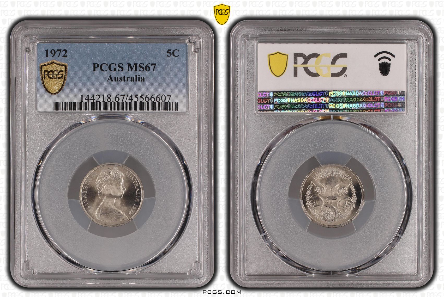 Five Cent, 1972, PCGS MS67