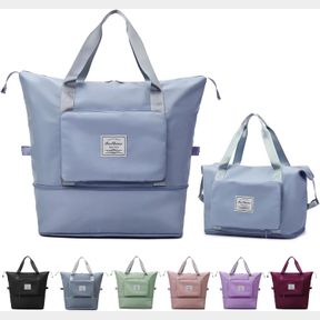LARGE CAPACITY TRAVEL BAG, FOLDABLE TRAVEL BAG, EXPANDABLE TRAVEL DUFFEL BAG, COLLAPSIBLE WATERPROOF LARGE CAPACITY TRAVEL HANDBAG
