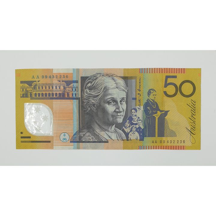 FIRST PREFIX - Aus. M/E $50 Note