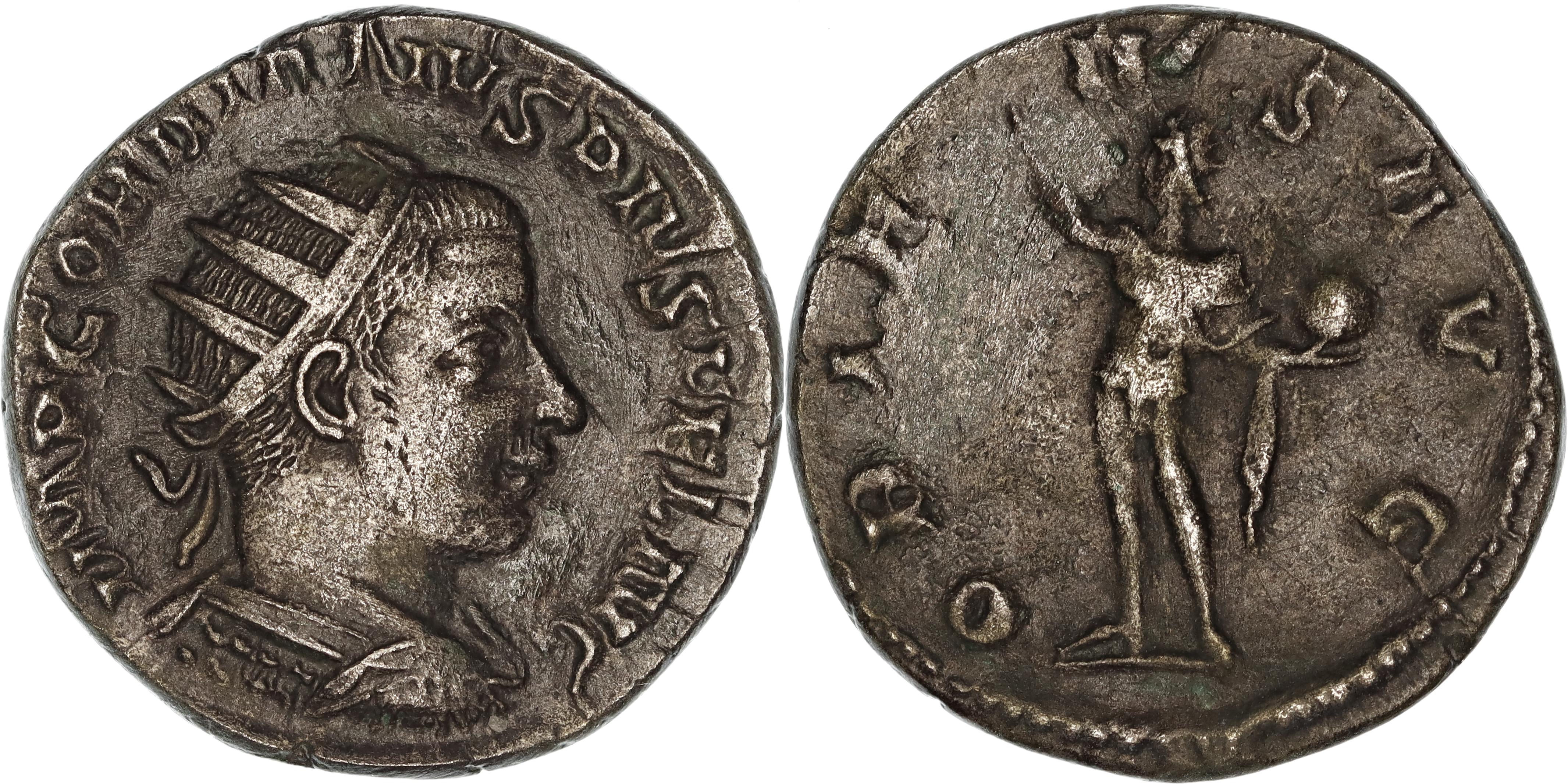 Roman Empire, Gordian III, Silver Antoninianus, 242-244 AD, gF-aVF
