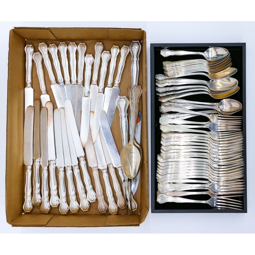 76pc Wallace ''Nile'' Sterling Flatware Service - 2,183 Grams