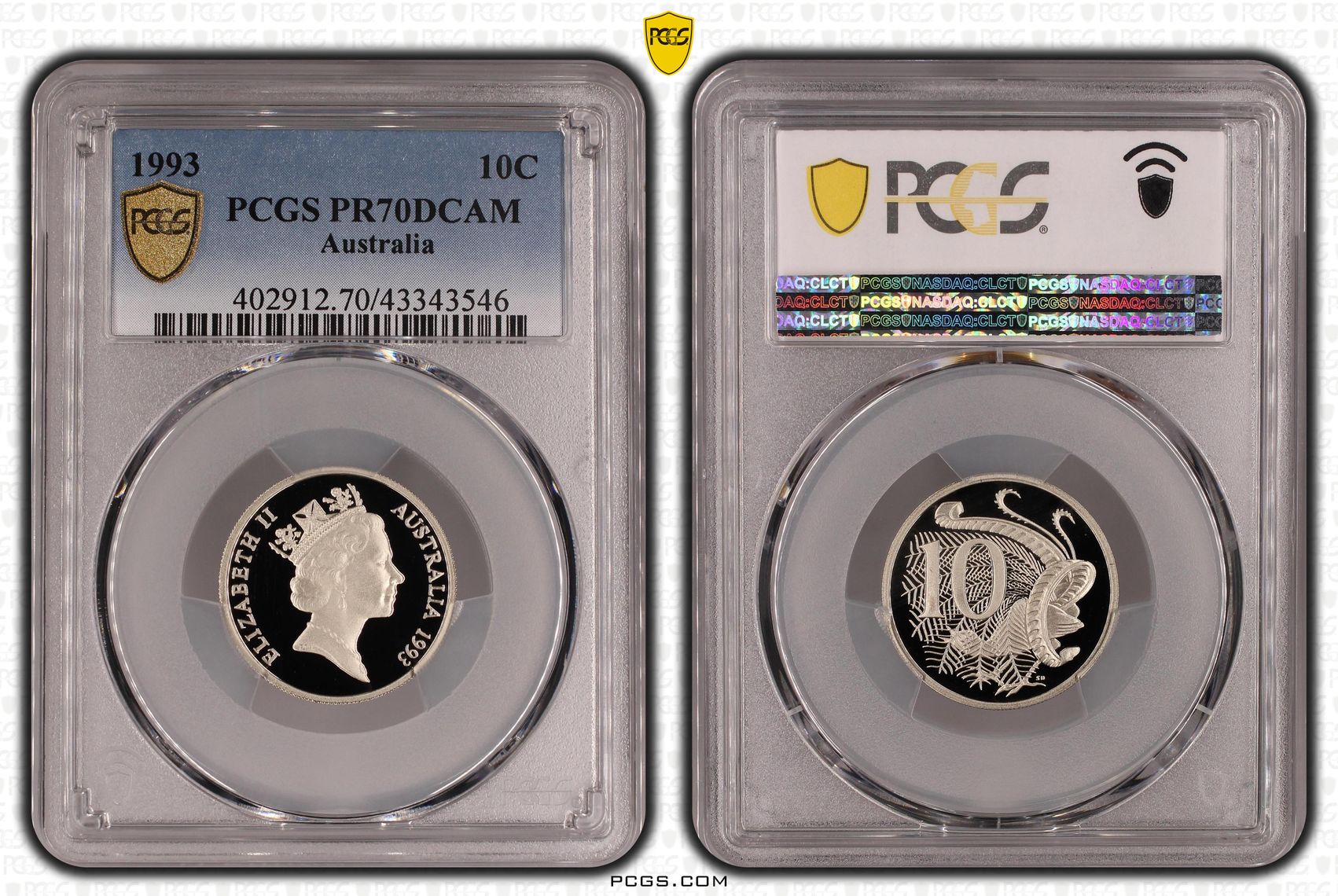 Elizabeth II, Ten Cent, PR70DCAM , 1993 PCGS POP - 27/0