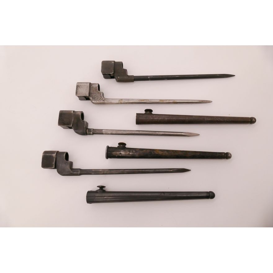 Box MKII Riffle Bayonets & 3 Sheaths