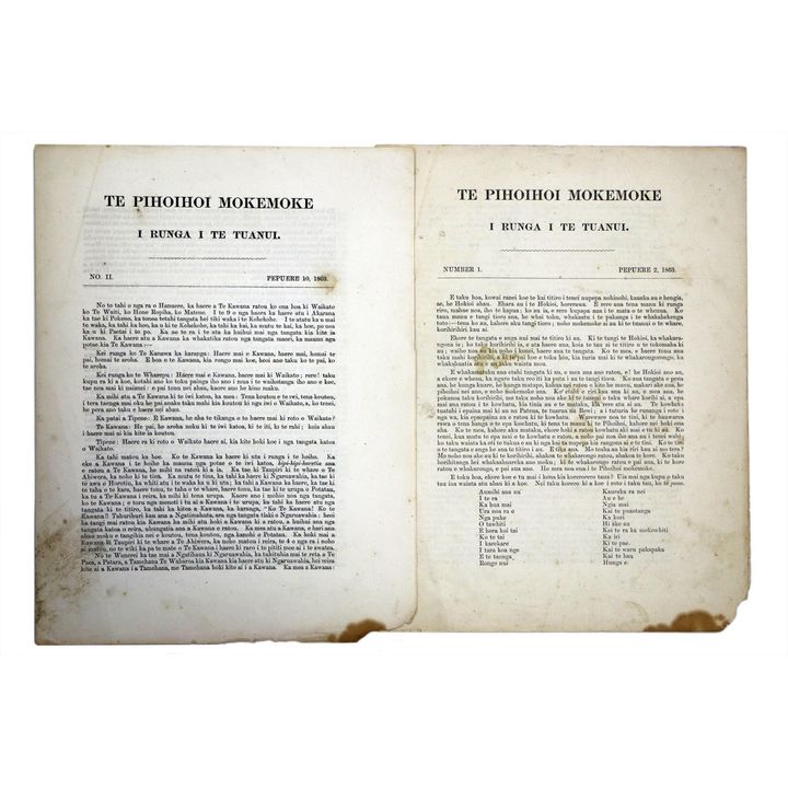 GOVERNMENT NEWSPAPER - J.E. GORST, Te Pihoihoi Mokemoke,