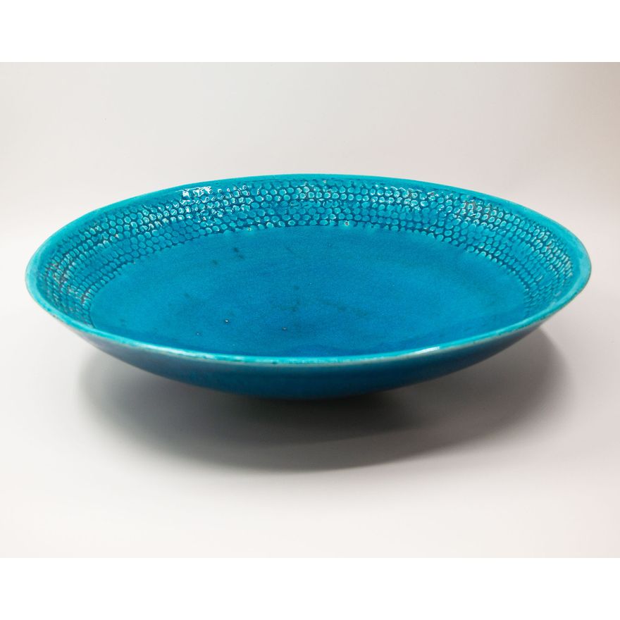 Len Castle - Large alkaline blue bowl
