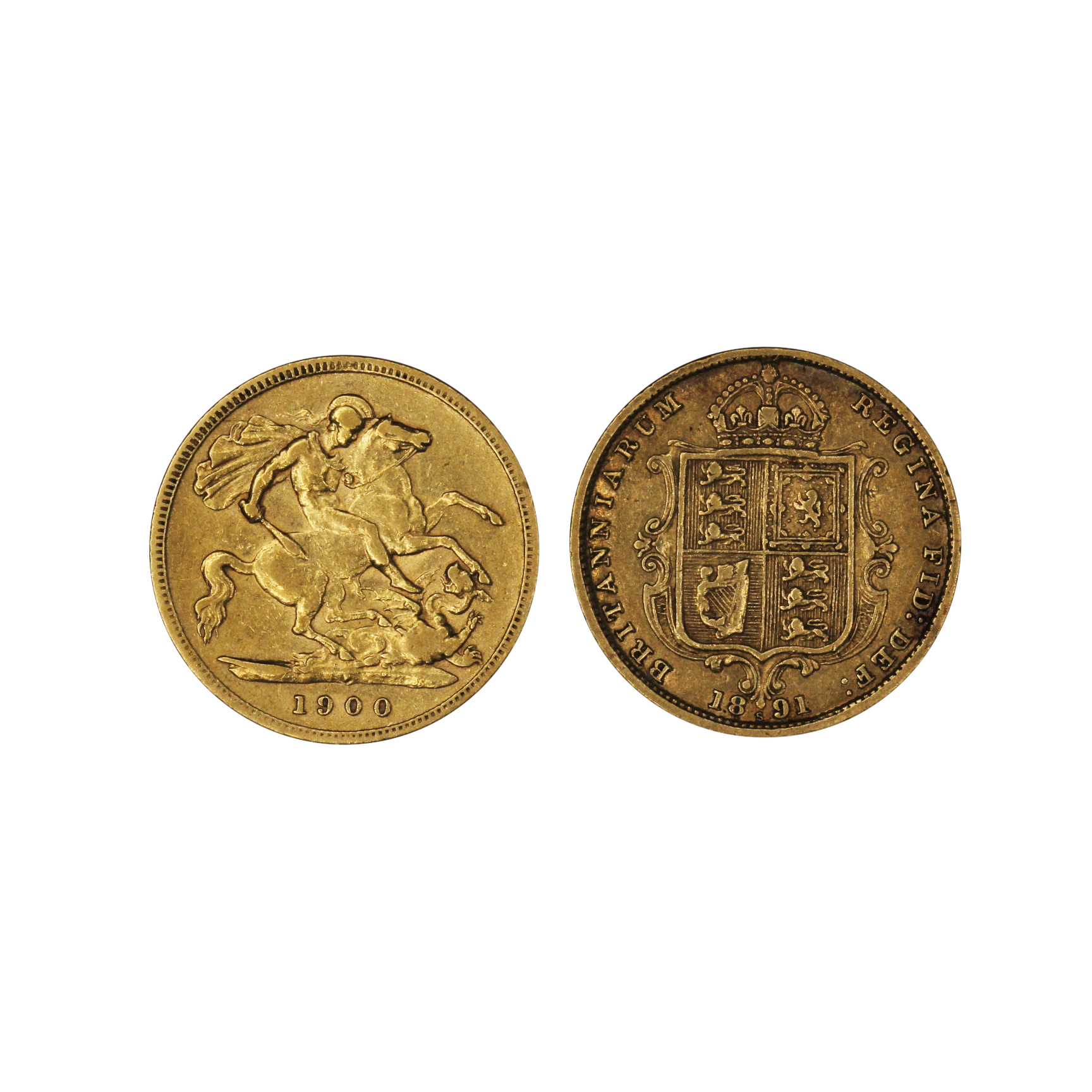 1200. · Group, Victoria, Half Sovereign, VG