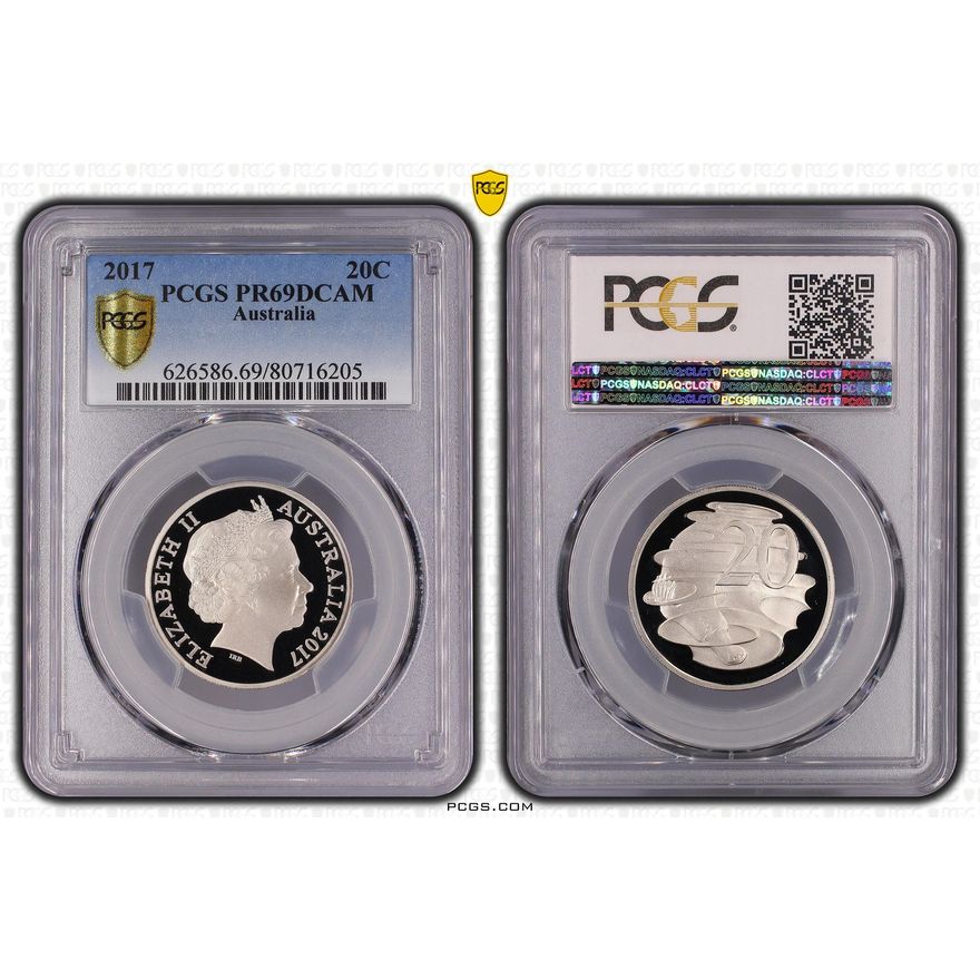 Elizabeth II, Twenty Cent, 2017, PCGS PR69DCAM