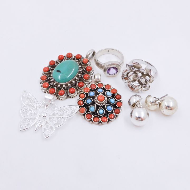 6 Piece Sterling Silver Lot 69g