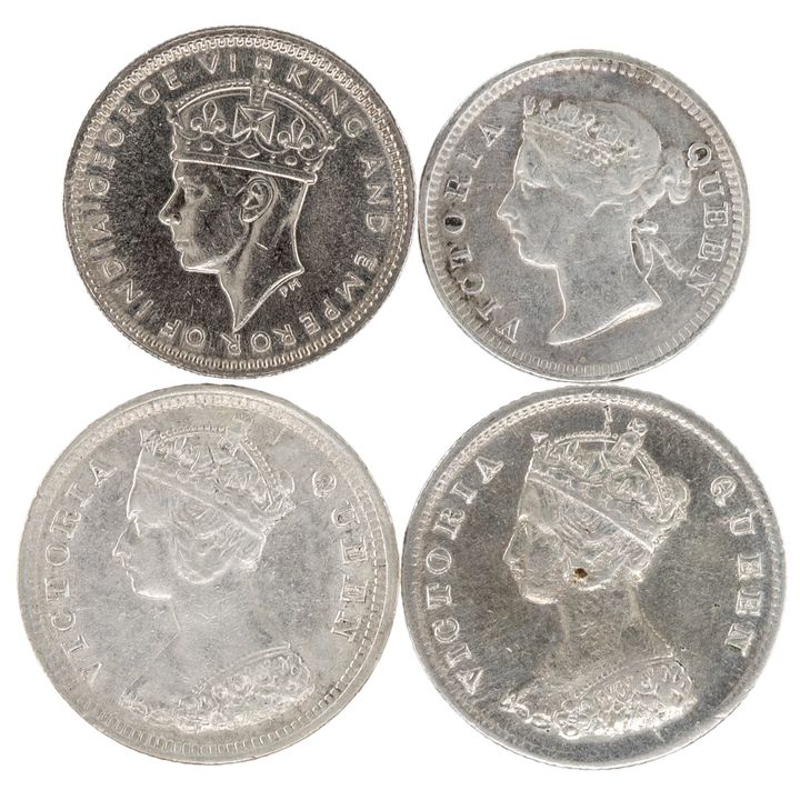 Hong Kong, Victoria - George VI, Five Cents - Ten Cents, EF - aUNC