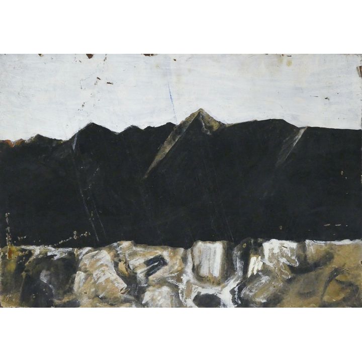 Neil Meitzler ''Dark Mountain'' Casein on Paper