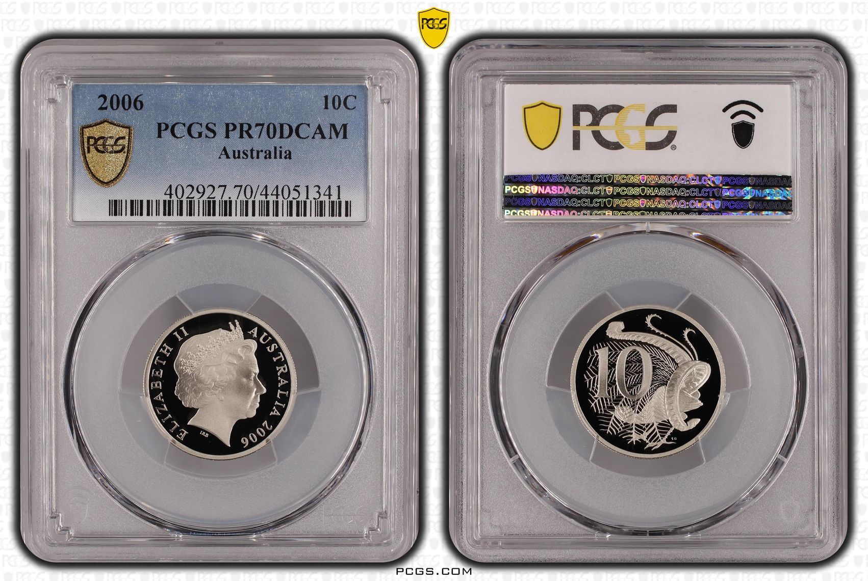 2006 Australia Ten Cent, 10c PCGS - PR70DCAM POP 46/0 -341