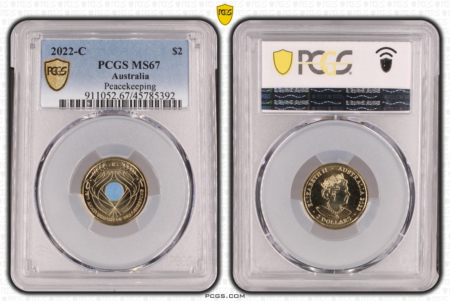Peacekeeping Colorized , Two Dollar, 2022-C, PCGS MS67