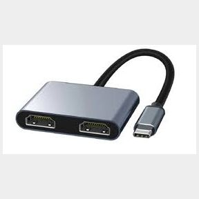 2 in 1 USB-C to Dual 4K 60HZ HDMI Multi Monitor Adapter Converter -Bar 9902185025582- 51745/26219