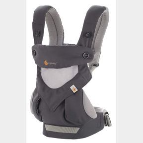 ERGOBABY 360 ALL-POSITION BABY CARRIER WITH LUMBAR SUPPORT (12-45 POUNDS), CARBON GREY, COOL AIR MESH